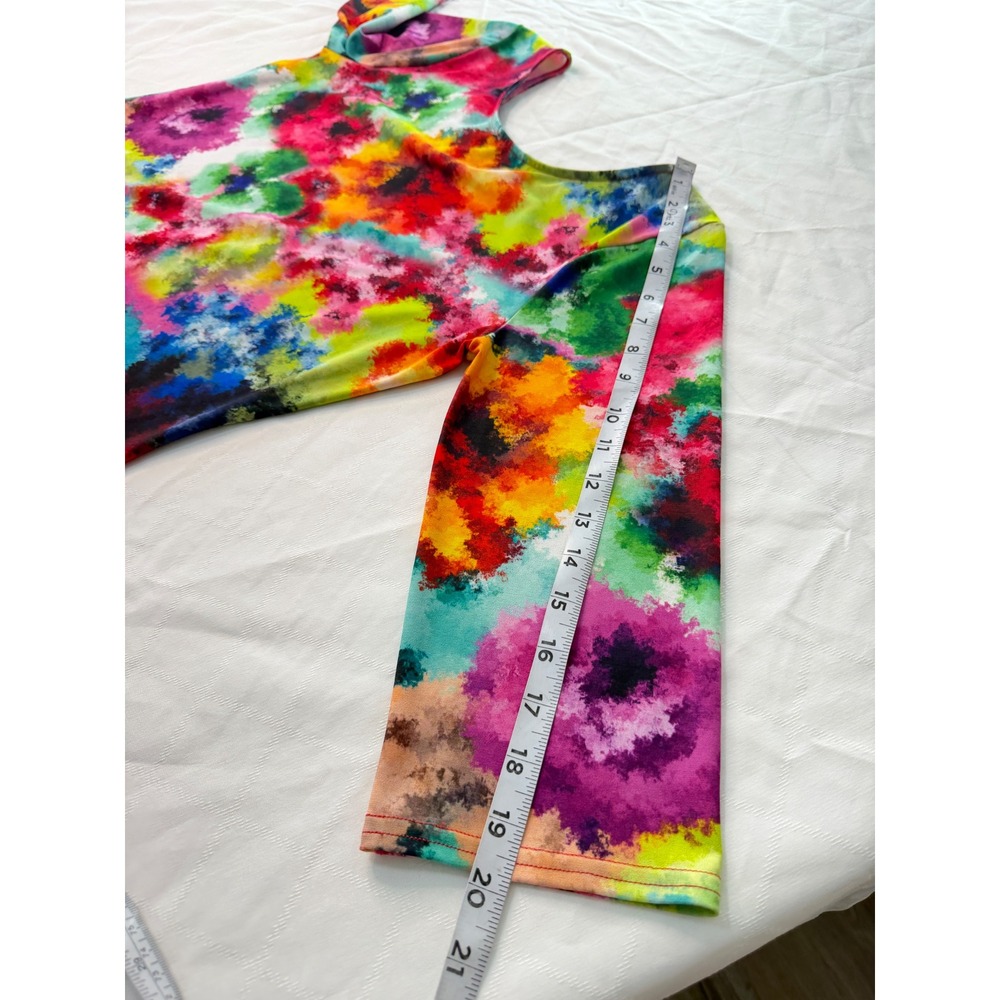 Y2K Peck&Peck Colorful Rainbow Abstract Floral Top Womens Medium Boho Festival - Picture 8 of 8